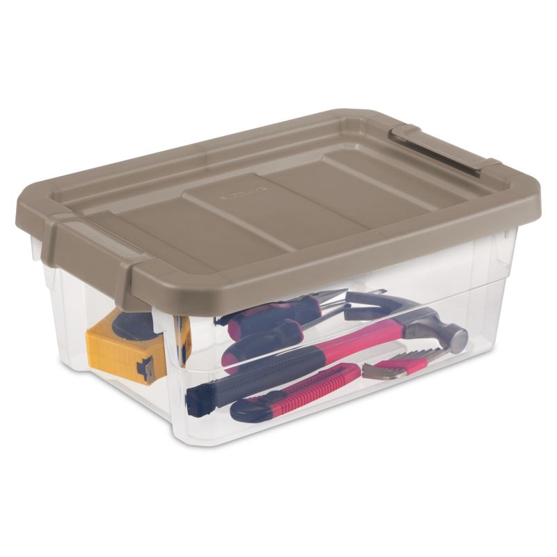 Caja Organizadora Plastica Apilable 55 Lts Con Tapa Y Ruedas