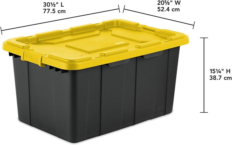 3 Cajas Contenedores Almacenamiento Plástico Uso Rudo 102 L.