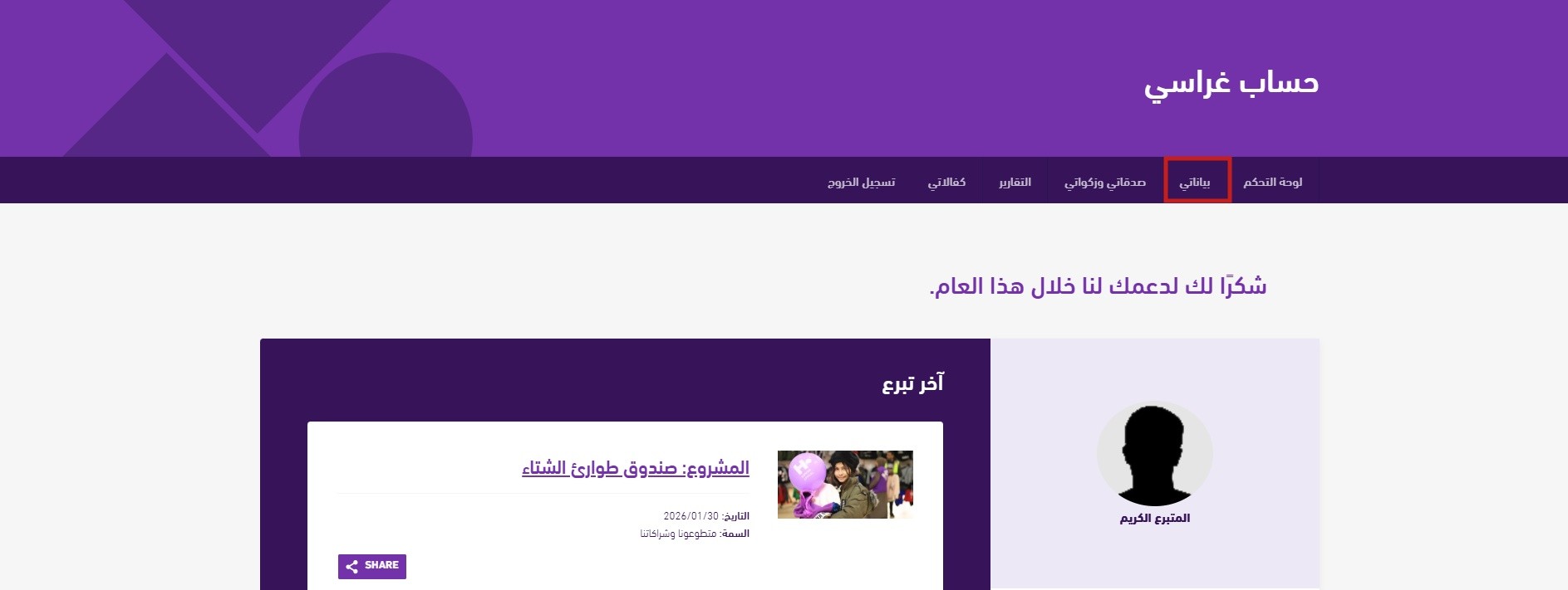 لوحة التحكم