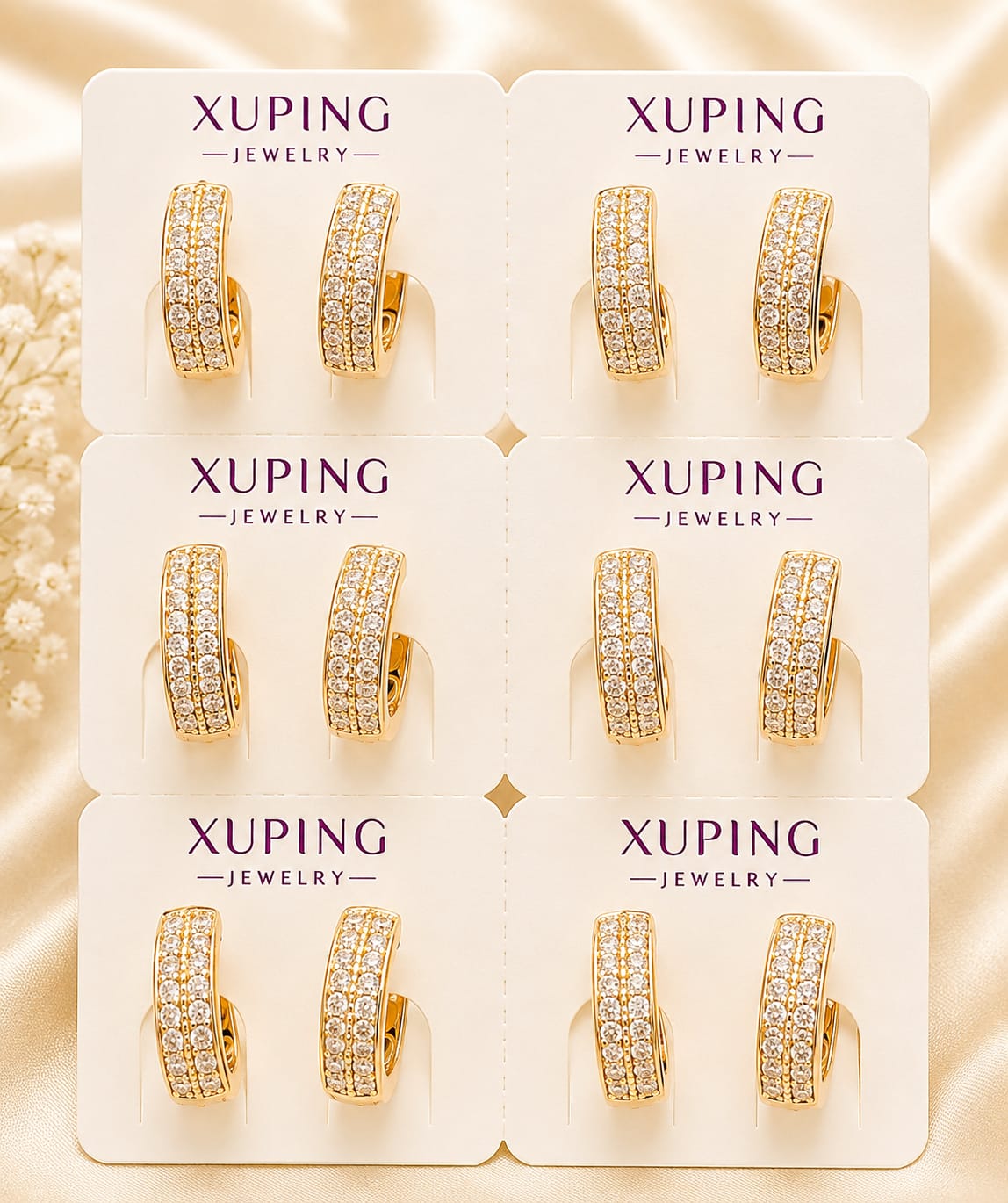 Pavé Crystal Huggie Hoop Earrings