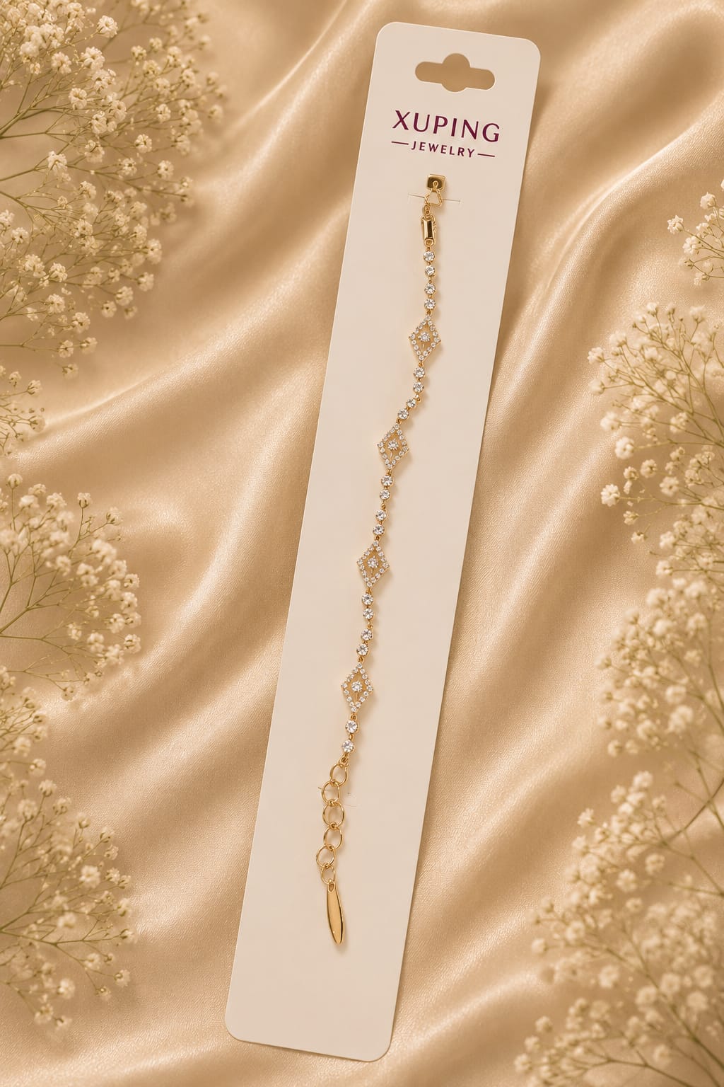 Crystal Diamond Trellis Bracelet