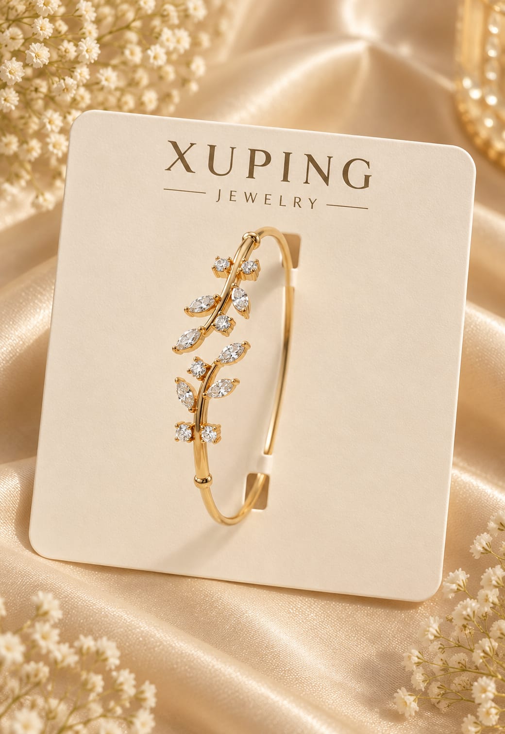 Crystal Vine Leaf Cuff