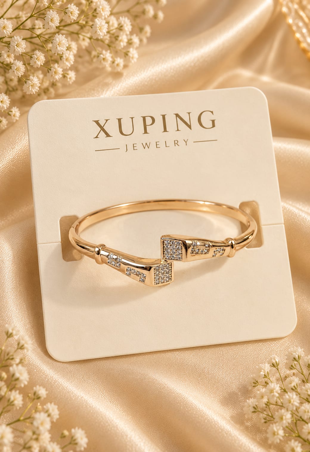Crystal Pavé Overlap Cuff Kada