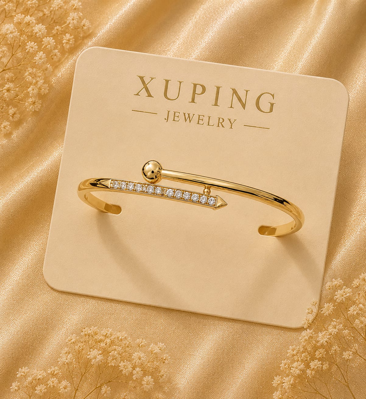 Crystal Arrow Cuff Kada