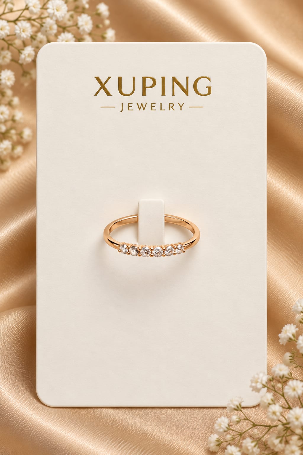 Minimalist Crystal Row Ring