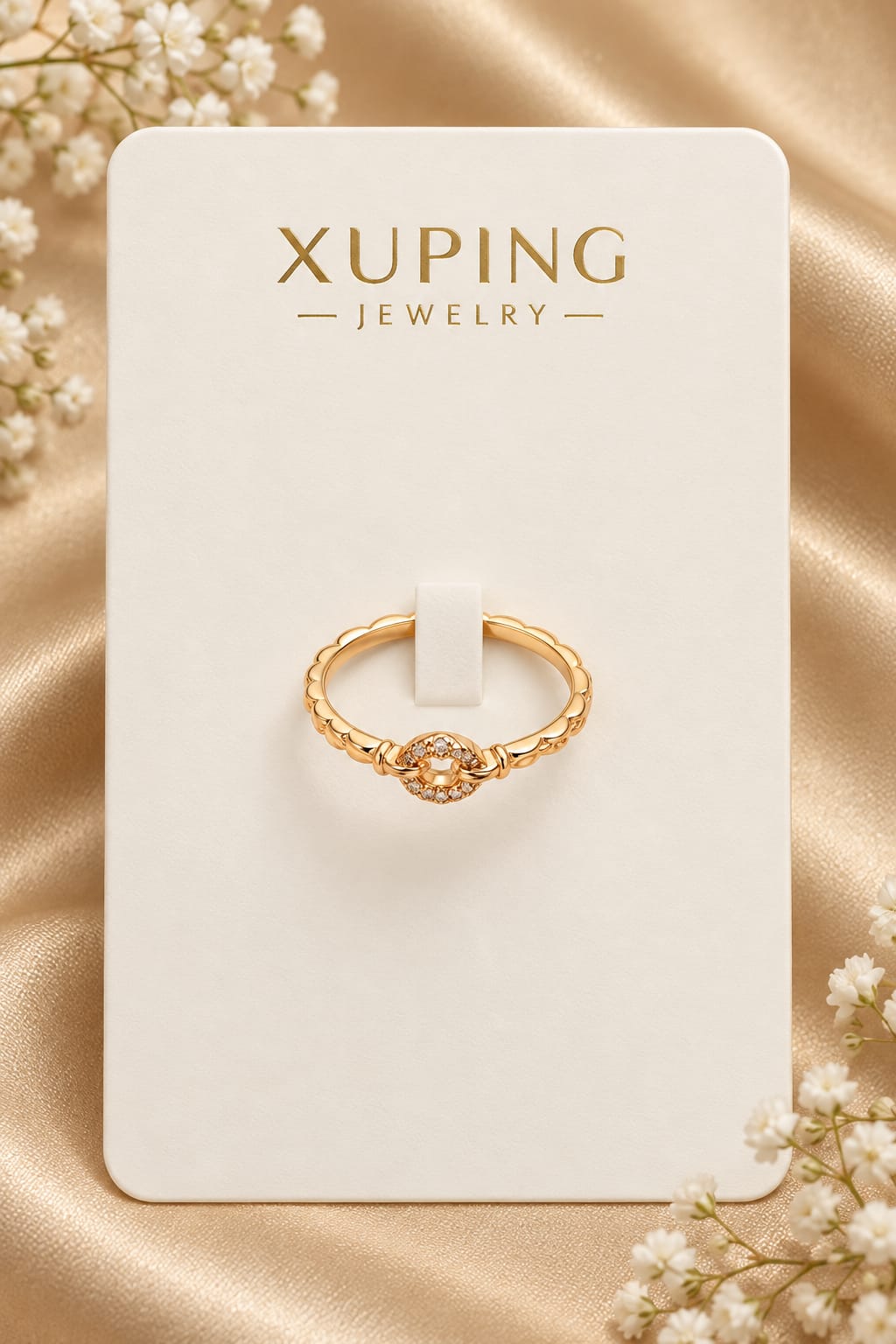 Beaded Circle Link Ring