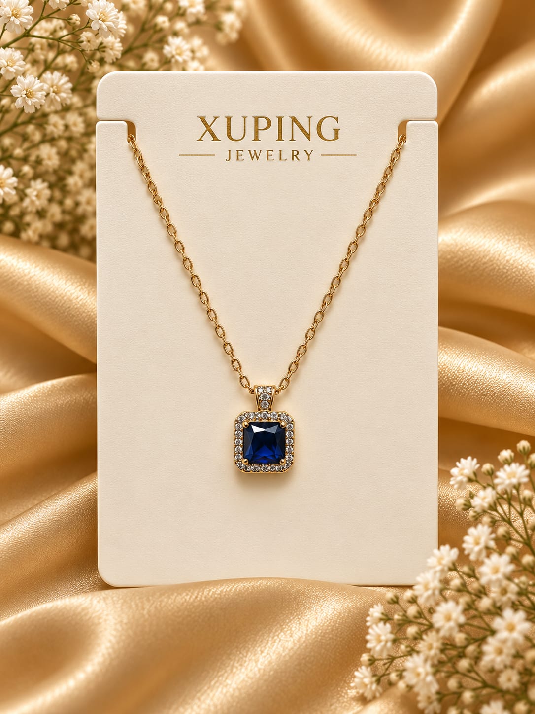 Blue Halo Pendant Chain