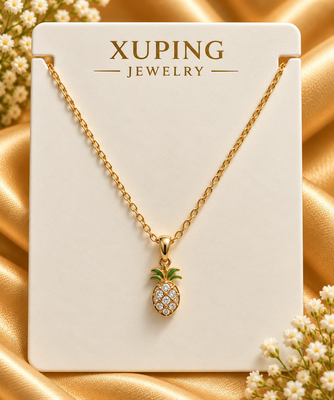 Pineapple Charm Pendant Chain