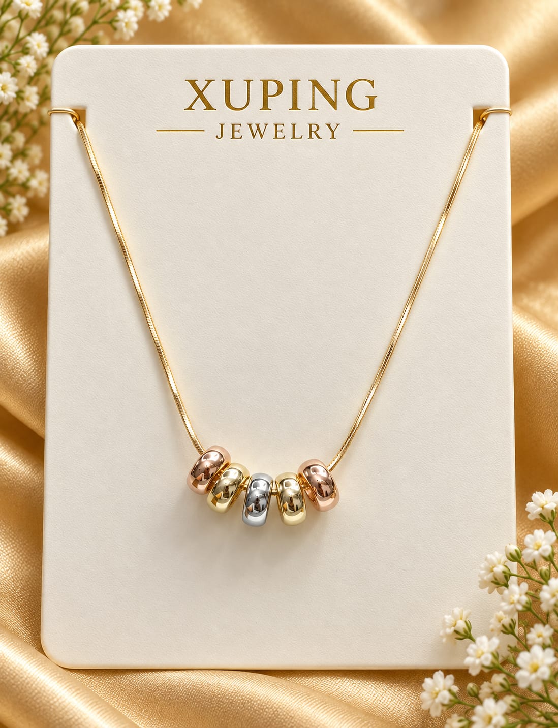 Mixed Tone Ring Charm Chain