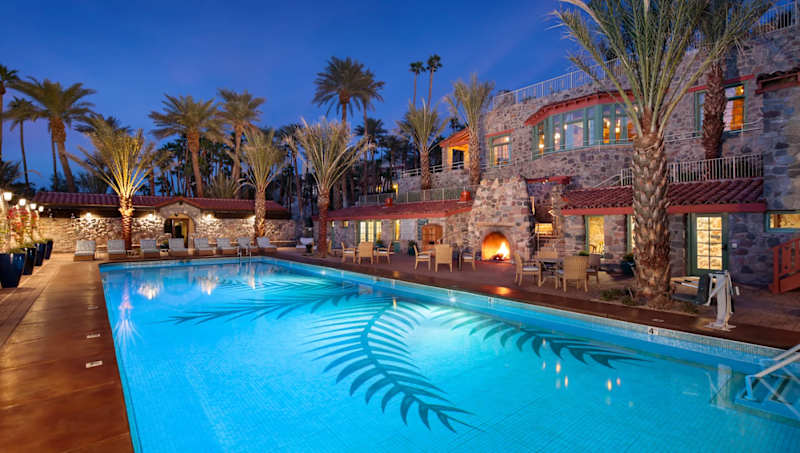 The Inn at Death Valley pool at night