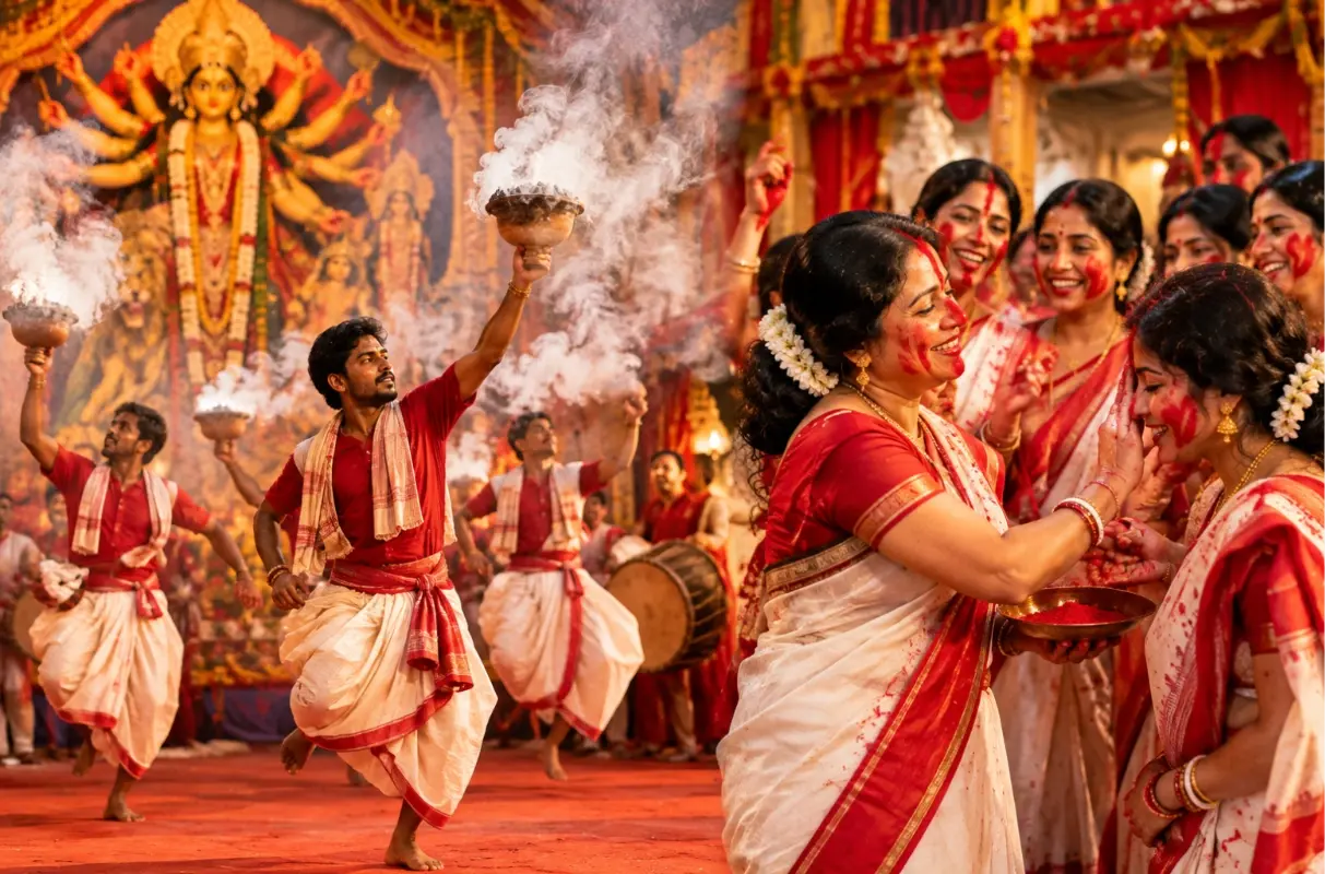 Dhanuchi Naach and Sindoor Khela