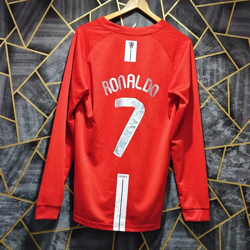 MANCHESTER UNITED 2007/08 X RONALDO 7 FULL SLEEVES RETRO