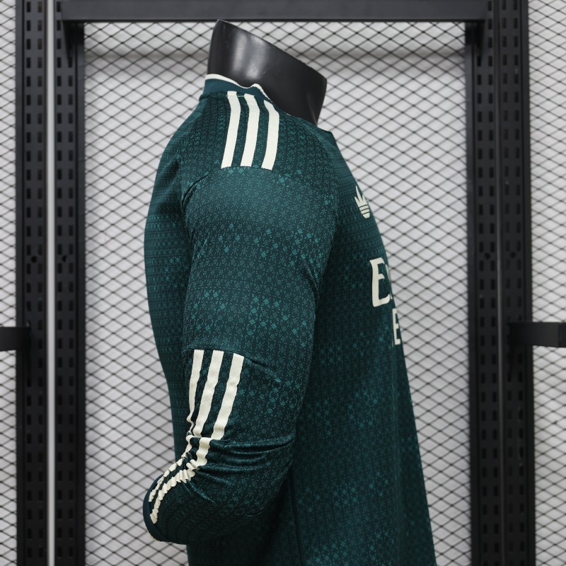 REAL MADRID SECOUND AWAY GREEN FULL SLEEVES PLAYER VERSION 2026/27 Thumbnail 4
