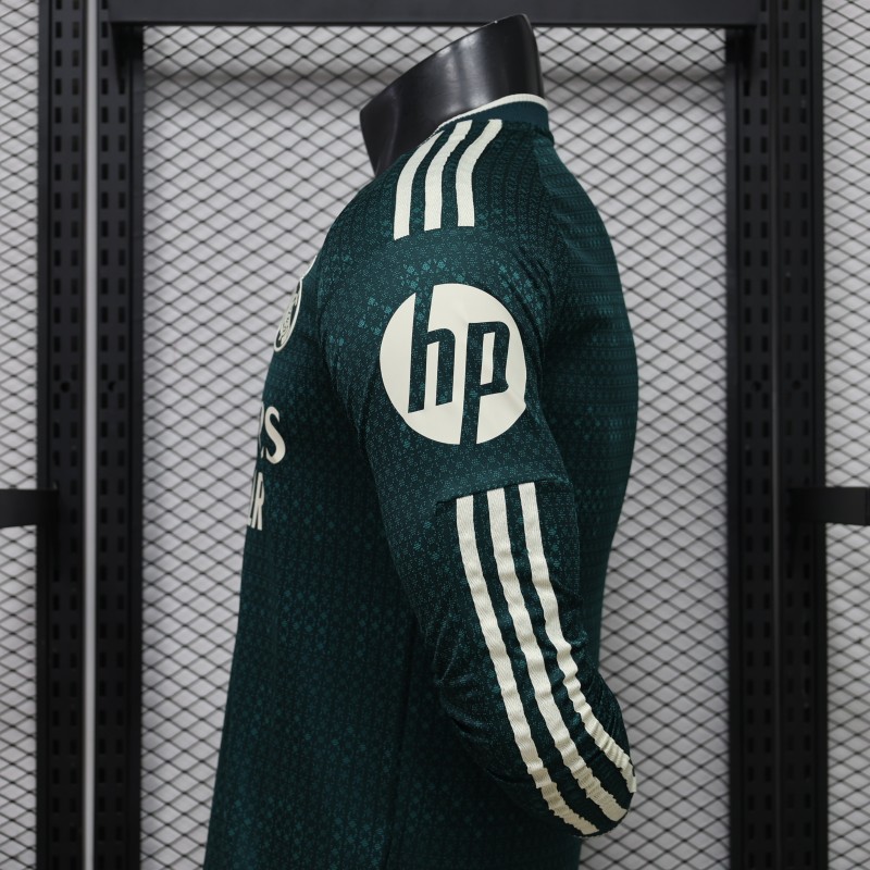 REAL MADRID SECOUND AWAY GREEN FULL SLEEVES PLAYER VERSION 2026/27 Thumbnail 5