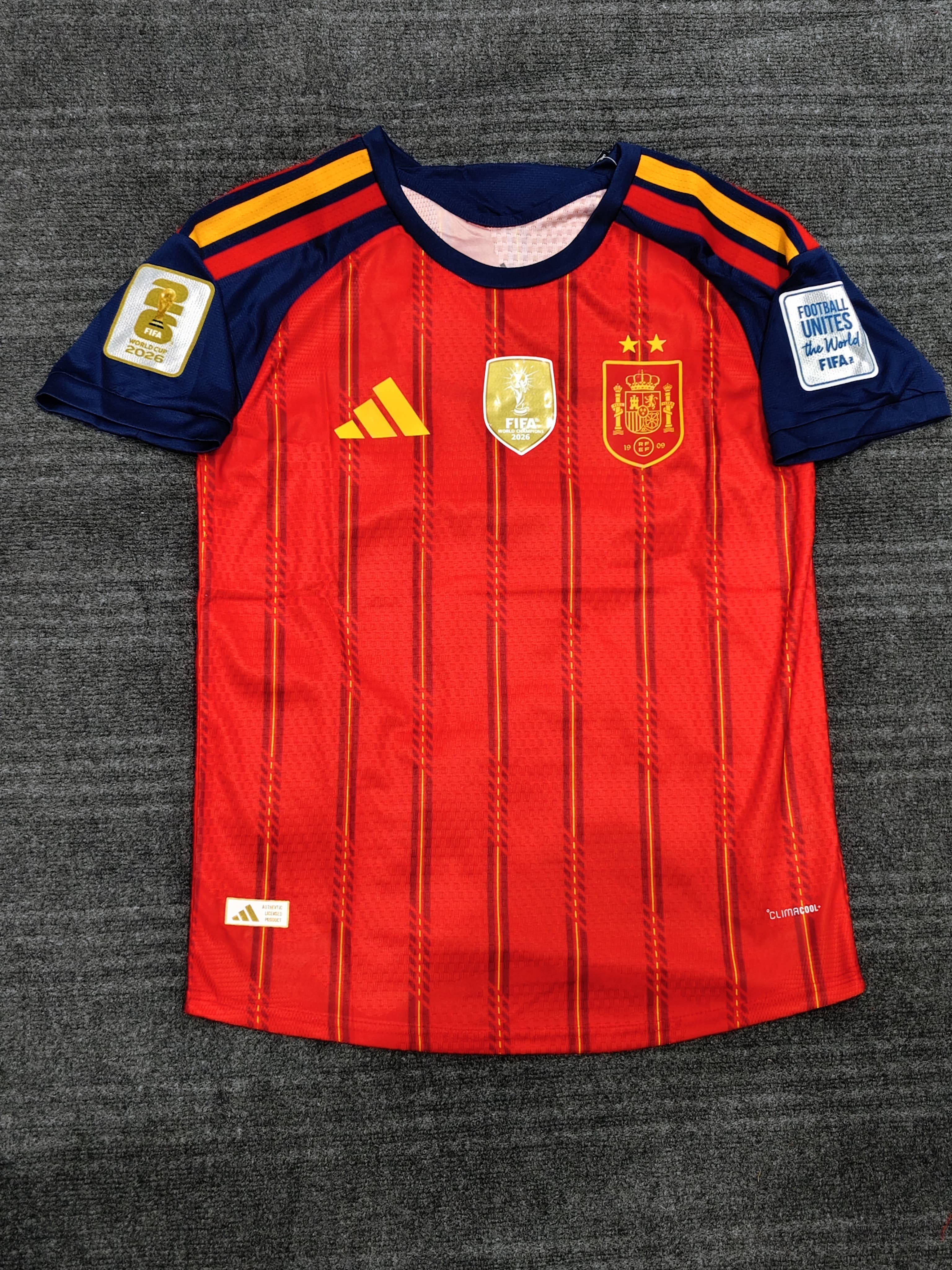 SPAIN HOME  WORLD  CUP 2026/27 AUTHENTIC ORIGINALS - Master Quality Football Kit India