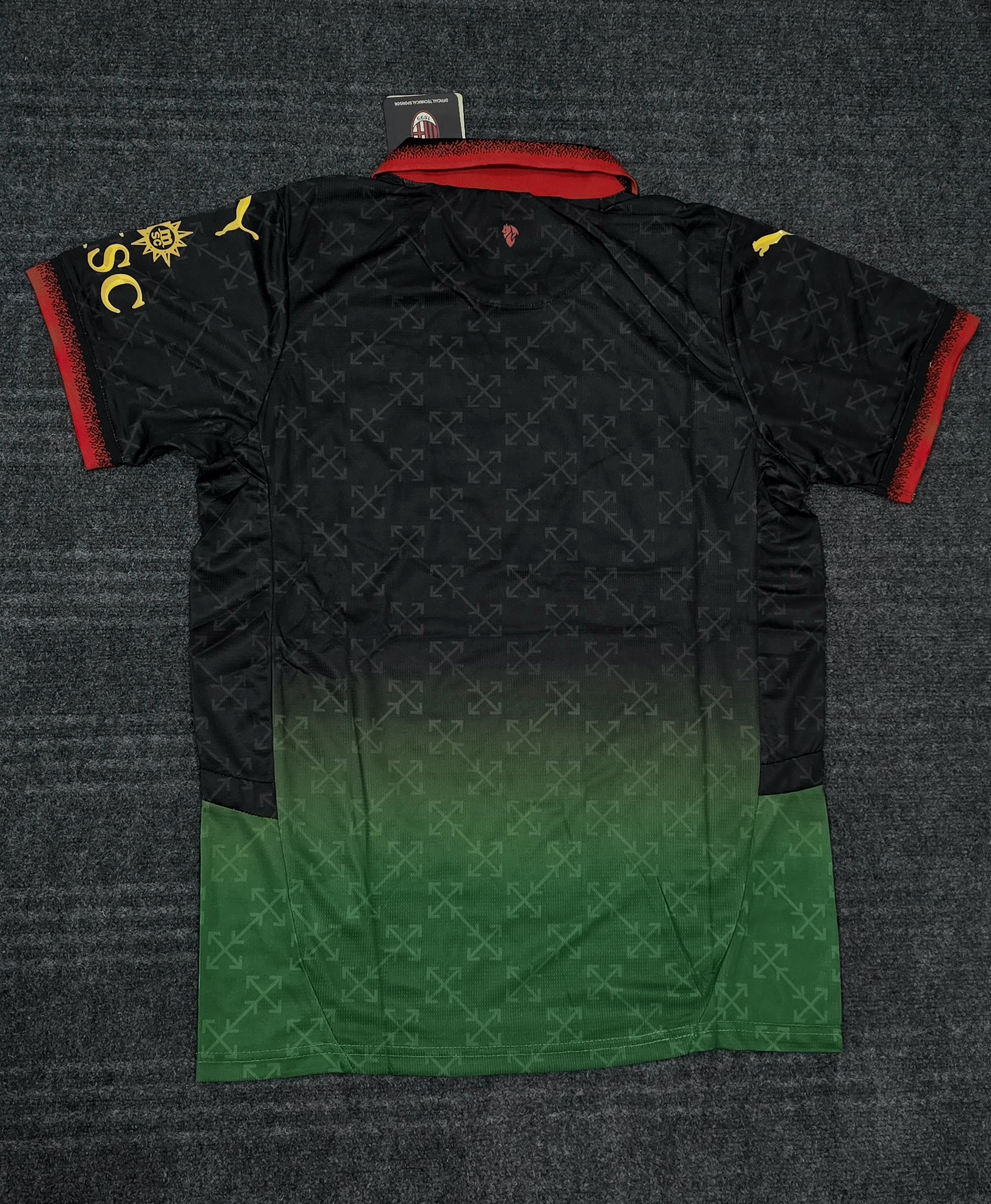 AC MILAN BLACK X OFF WHITE LIMITED EDITION PREMIUM QUALITY Thumbnail 4