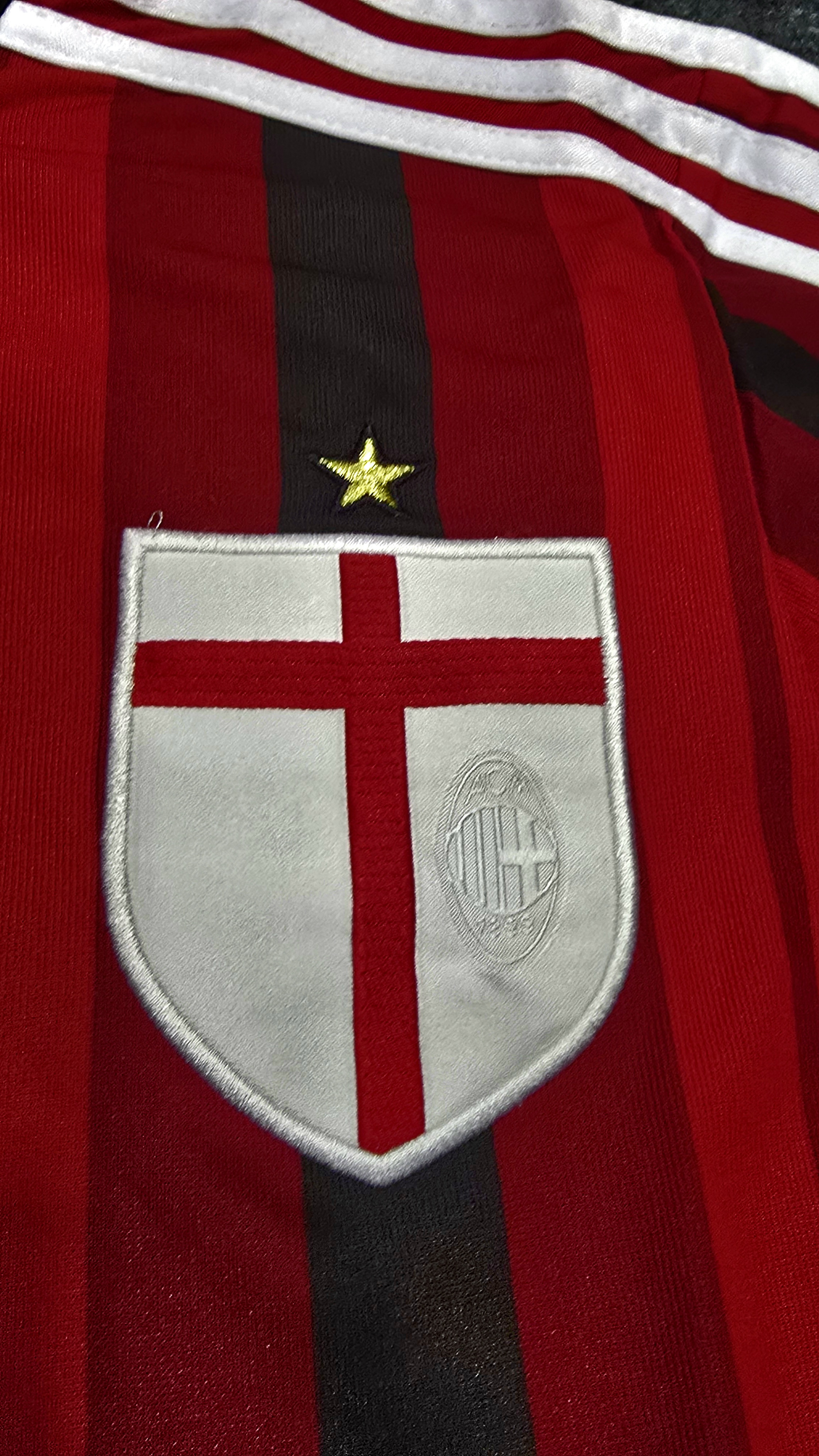 AC MILAN HOME 2014/15 VINTAGE RETRO JERSEY Thumbnail 2