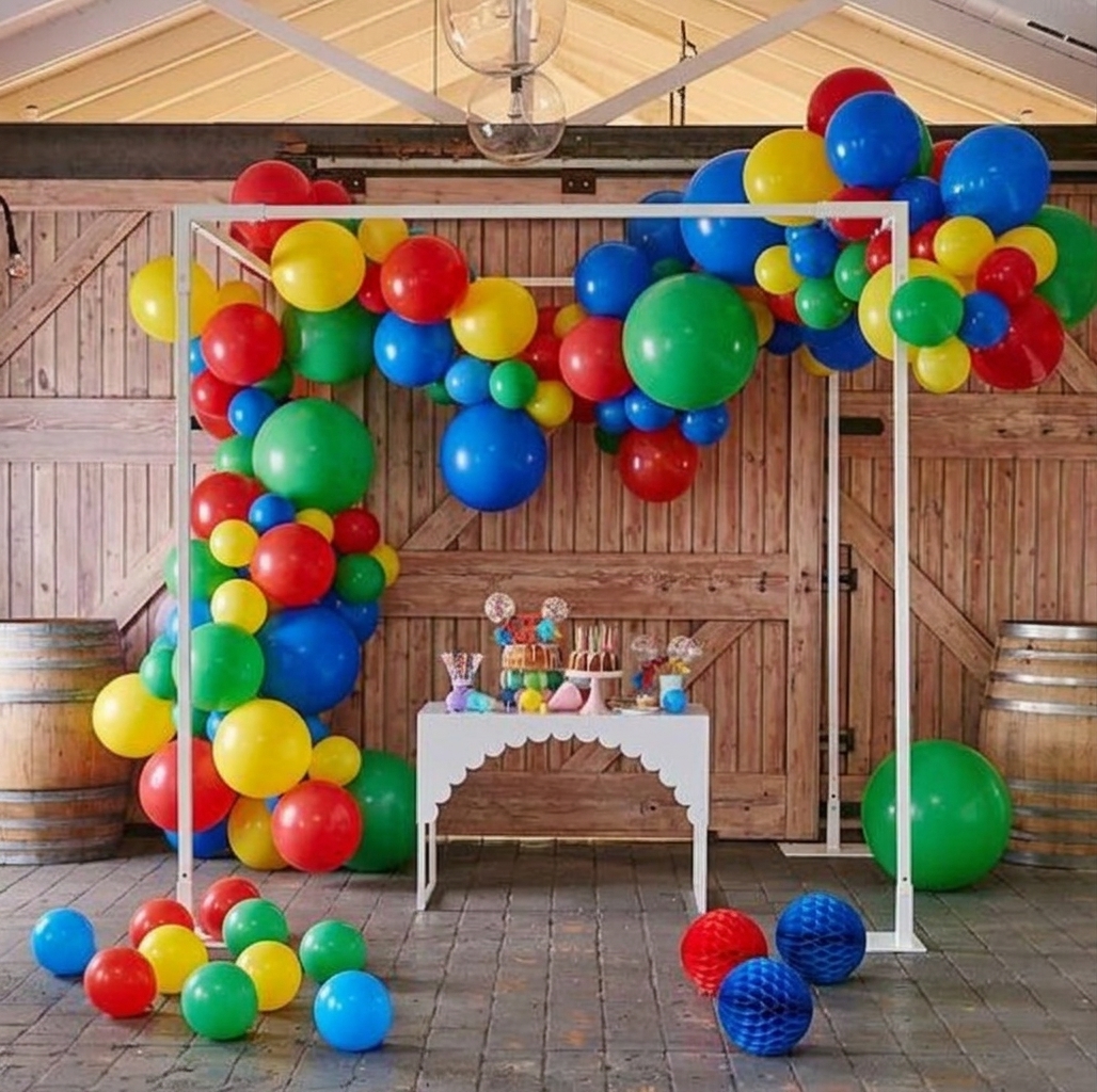Primary Colors balloon decor