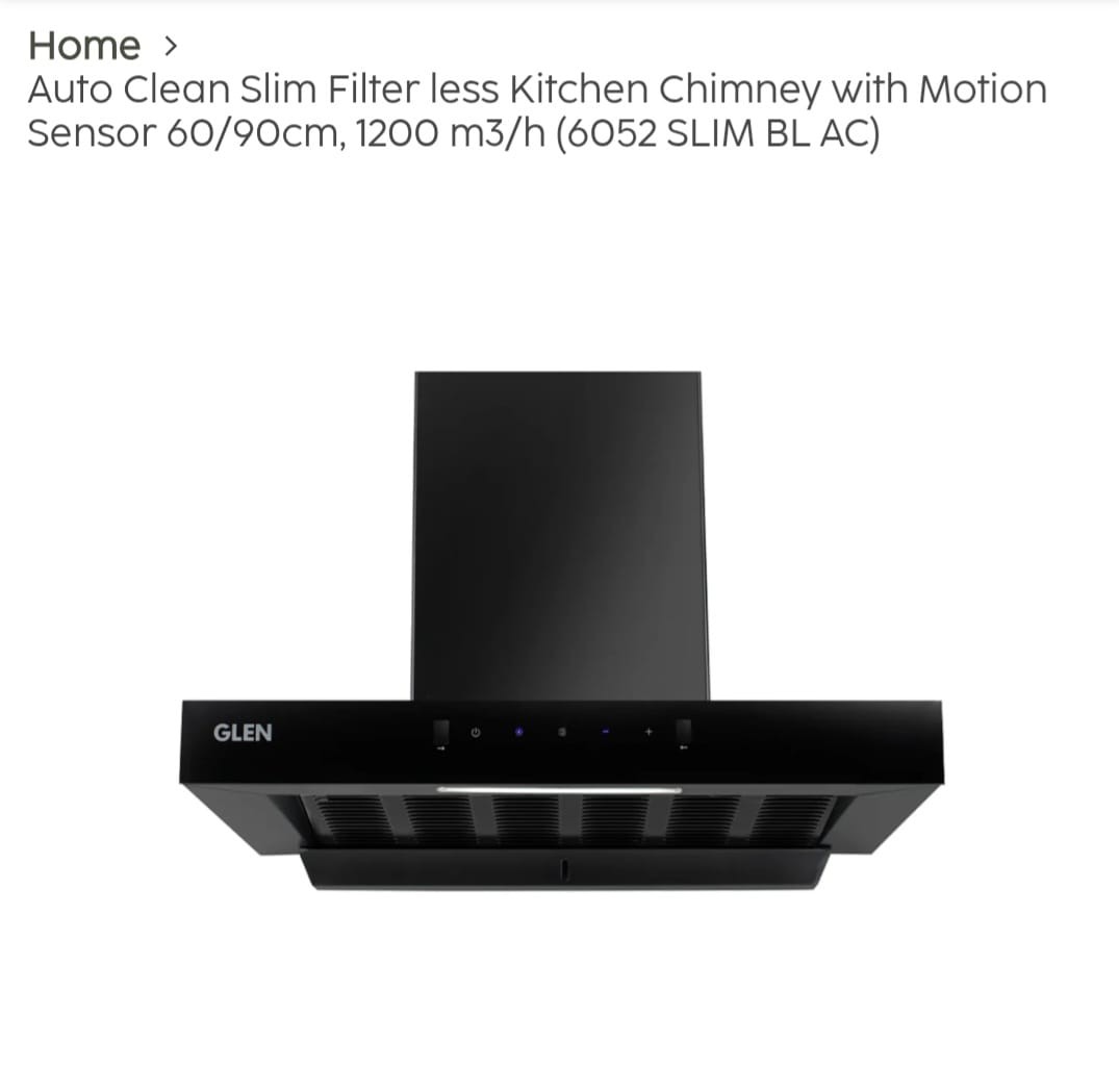GLEN CHIMNEY 6052 SLIM 60CM 1200m³/h DI