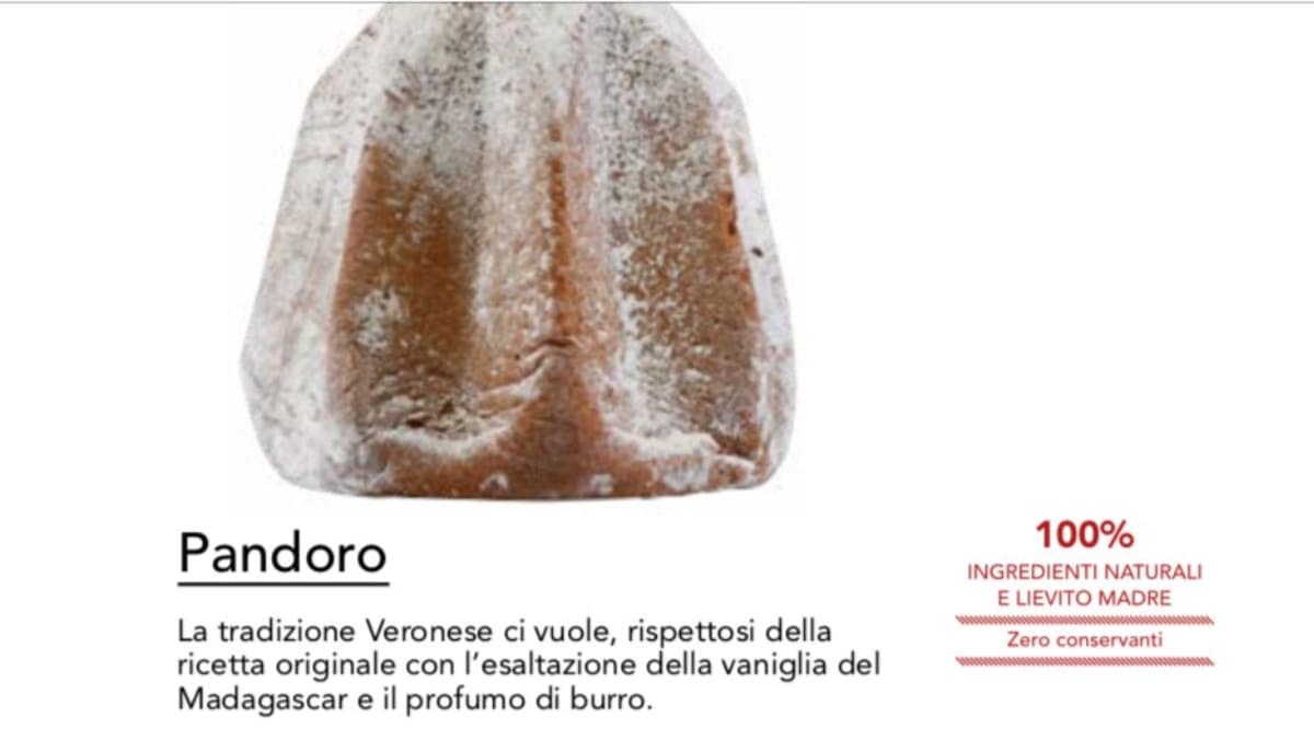 Il pandoro della tradizione. Tante uova e burro.