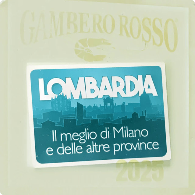 Attestato del Gambero Rosso per l'anno 2025