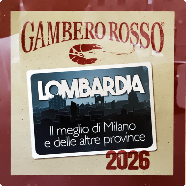 Attestato del Gambero Rosso per l'anno 2026