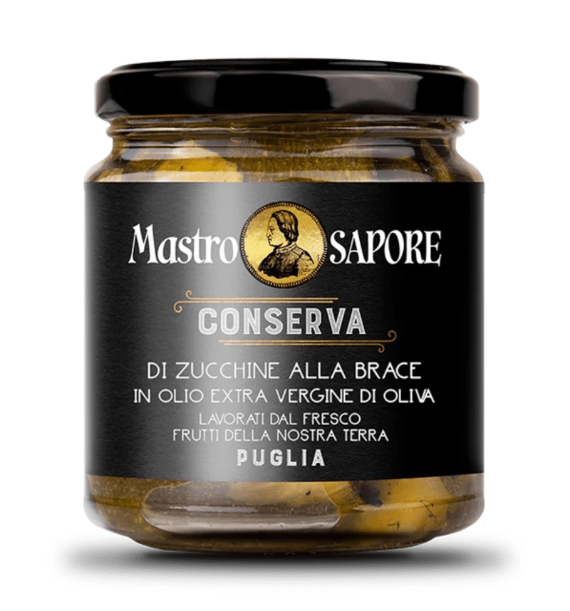 Zucchine alla brace in olio extra vergine