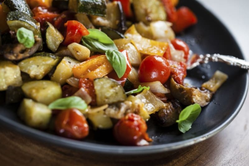 La nostra caponata rivisitata. Niente di fritto ma tanto sapore e croccantezza