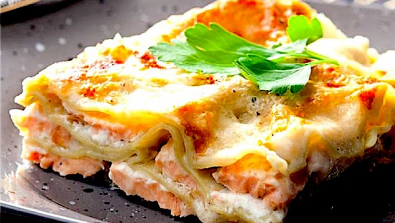Lasagne con rombo, pomodorini e broccolo. Connubio perfetto