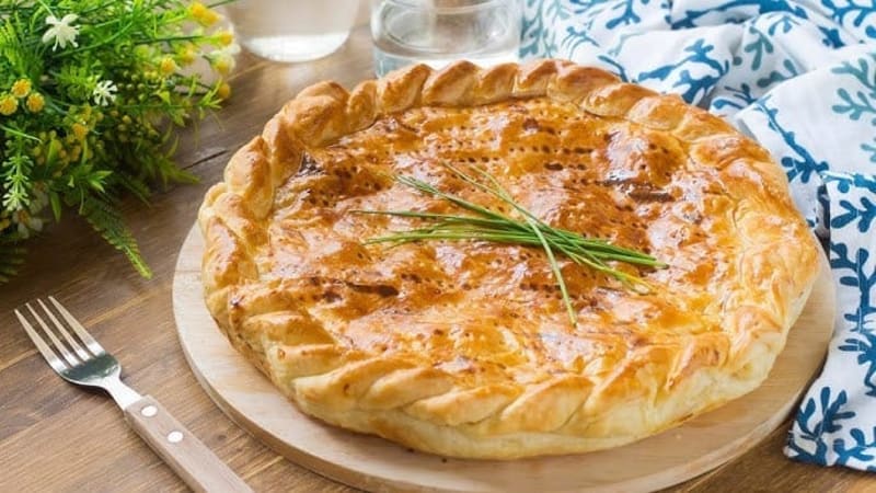 salmone, affumicato ed erba cipollina. Sapore assicurato per questa torta