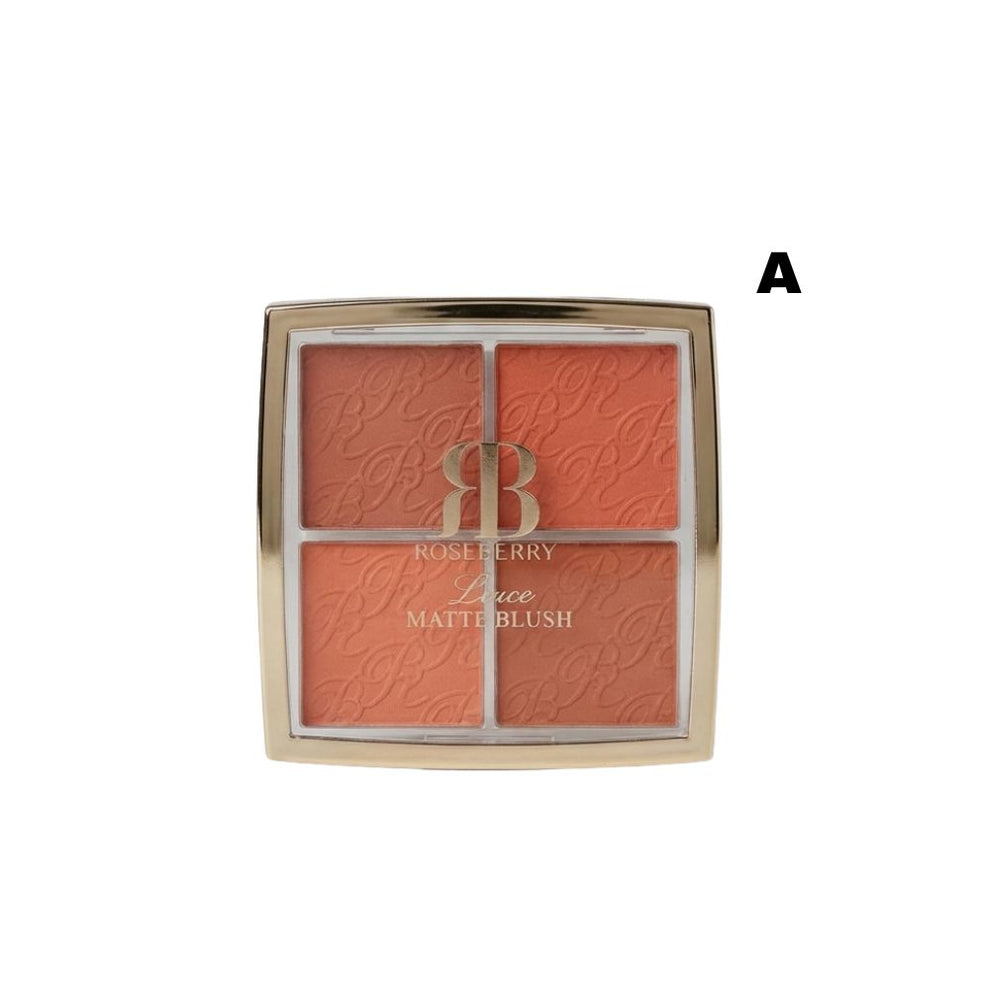 باليت بلاشر روز بيري 4 درجات Rose Berry Luxe Matte Blush Palette