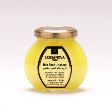كريم كازانوفا غذاء الشعر الطبيعي الأصفر 150 جم J.Casanova Hair Food Natural Yellow