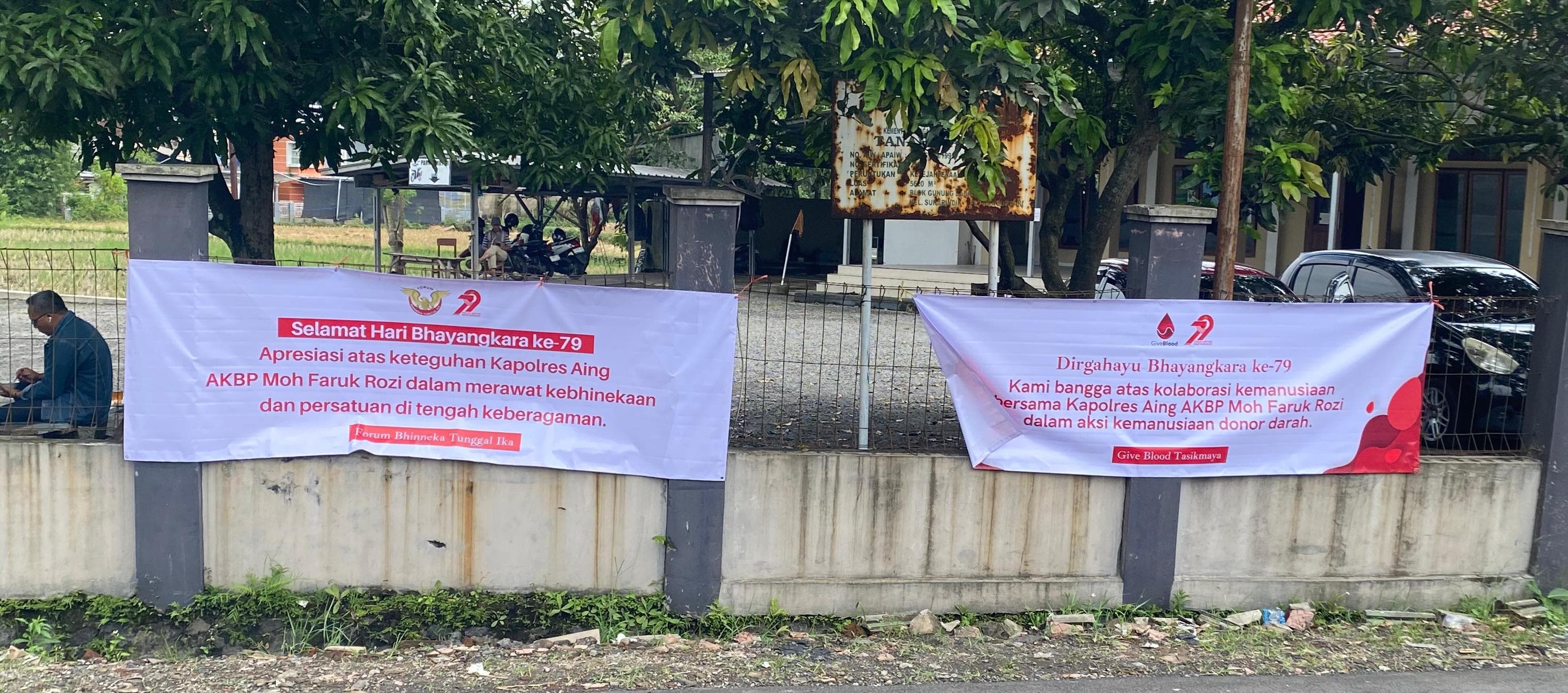 Kinerja Kapolres Tasikmalaya Kota Diapresiasi, Warga Pasang Spanduk Kapolres Aing