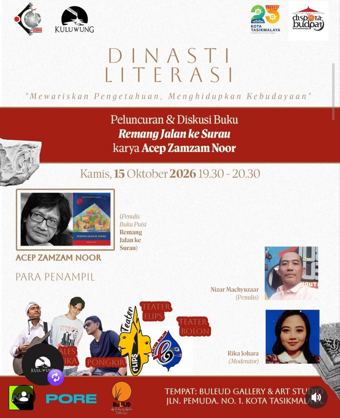 Dinasti Literasi: Menikmati Haiku, Merayakan Sastra Bersama Acep Zamzam Noor