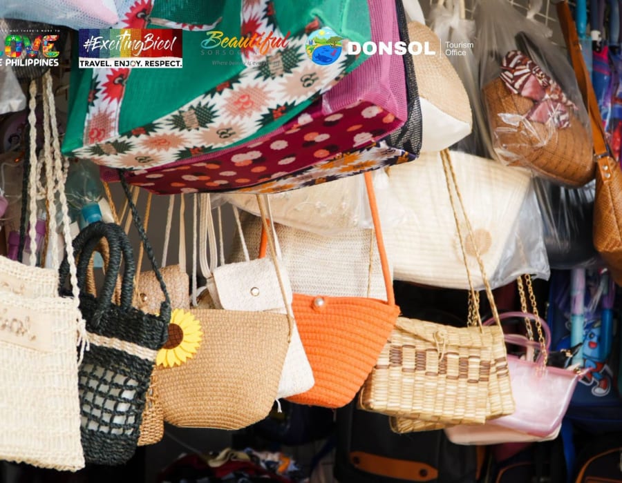 Souvenir bag selection at the Donsol Pasalubong Center