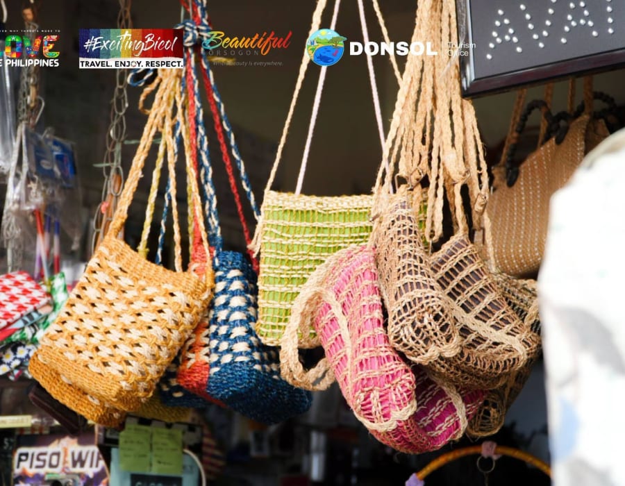 Souvenir bag selection at the Donsol Pasalubong Center