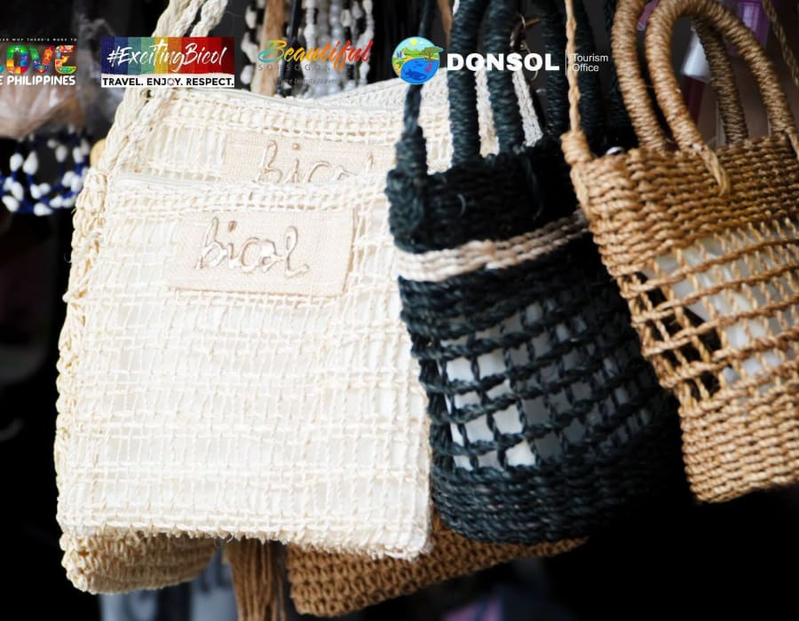 Souvenir bag selection at the Donsol Pasalubong Center