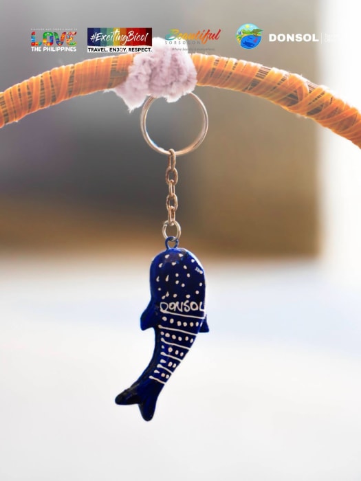 Whale shark themed souvenir selection at the Donsol Pasalubong Center