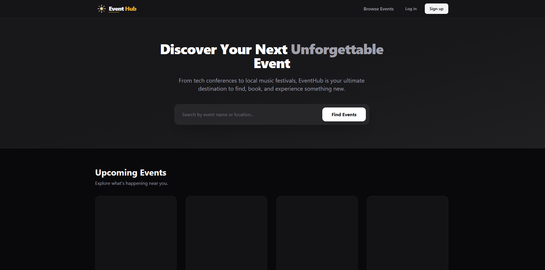 Event Hub platform interface