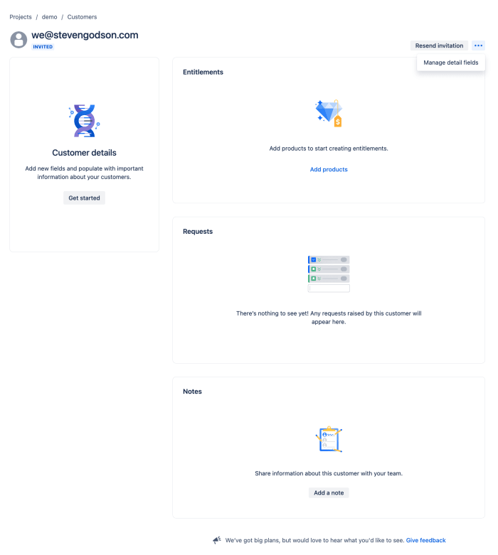 Customer record