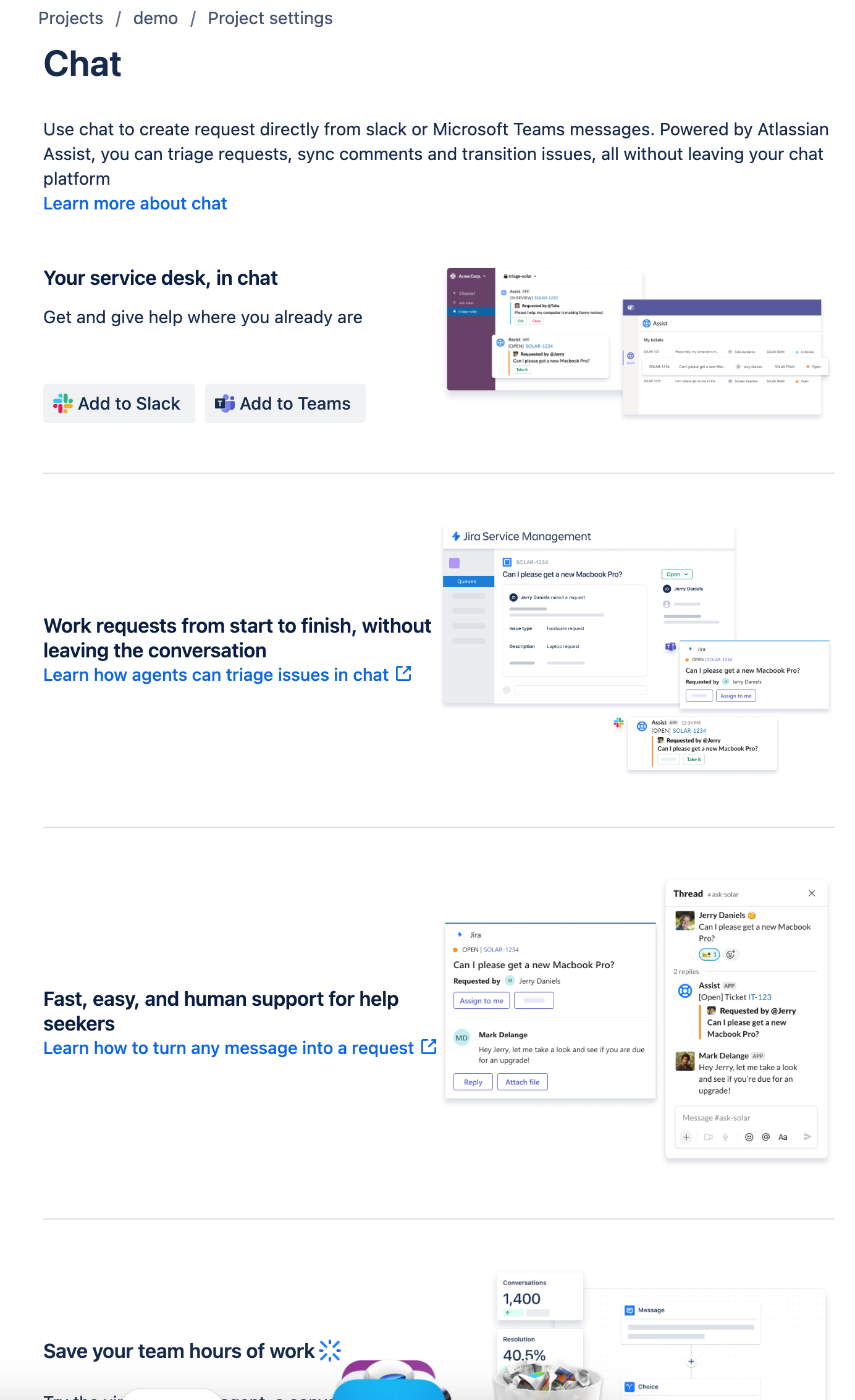 Chat options
