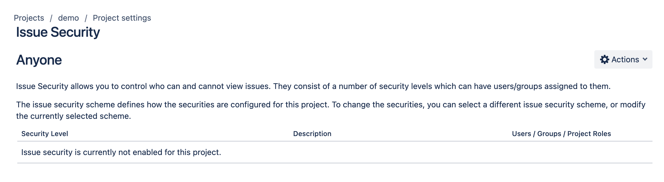 Issue security