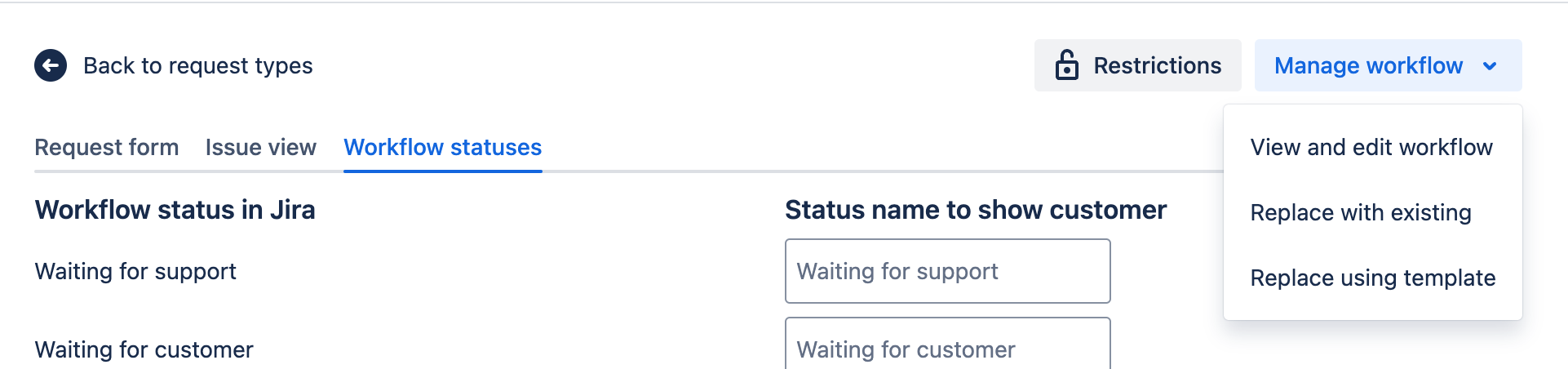 Manage workflow