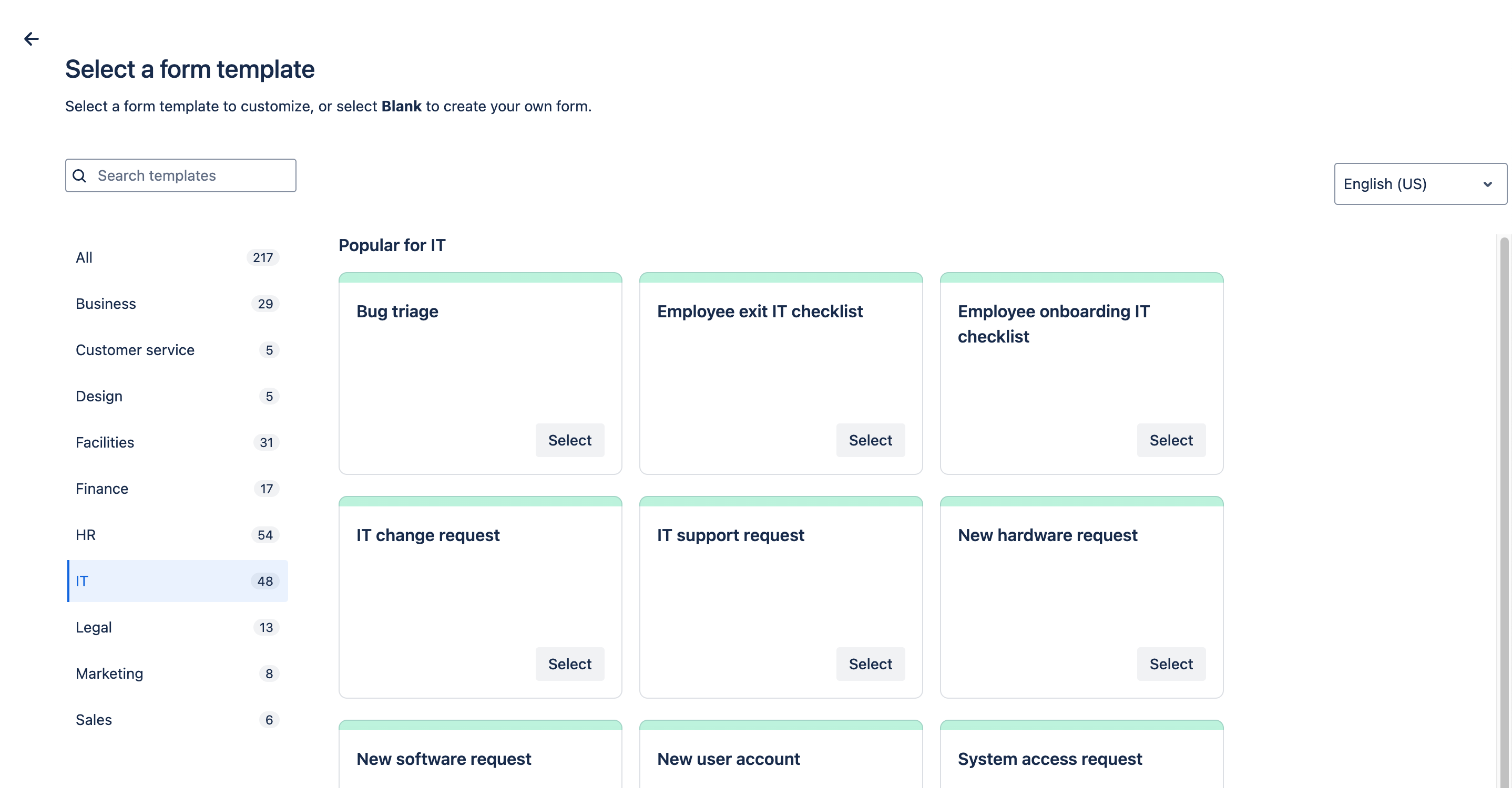 Form templates