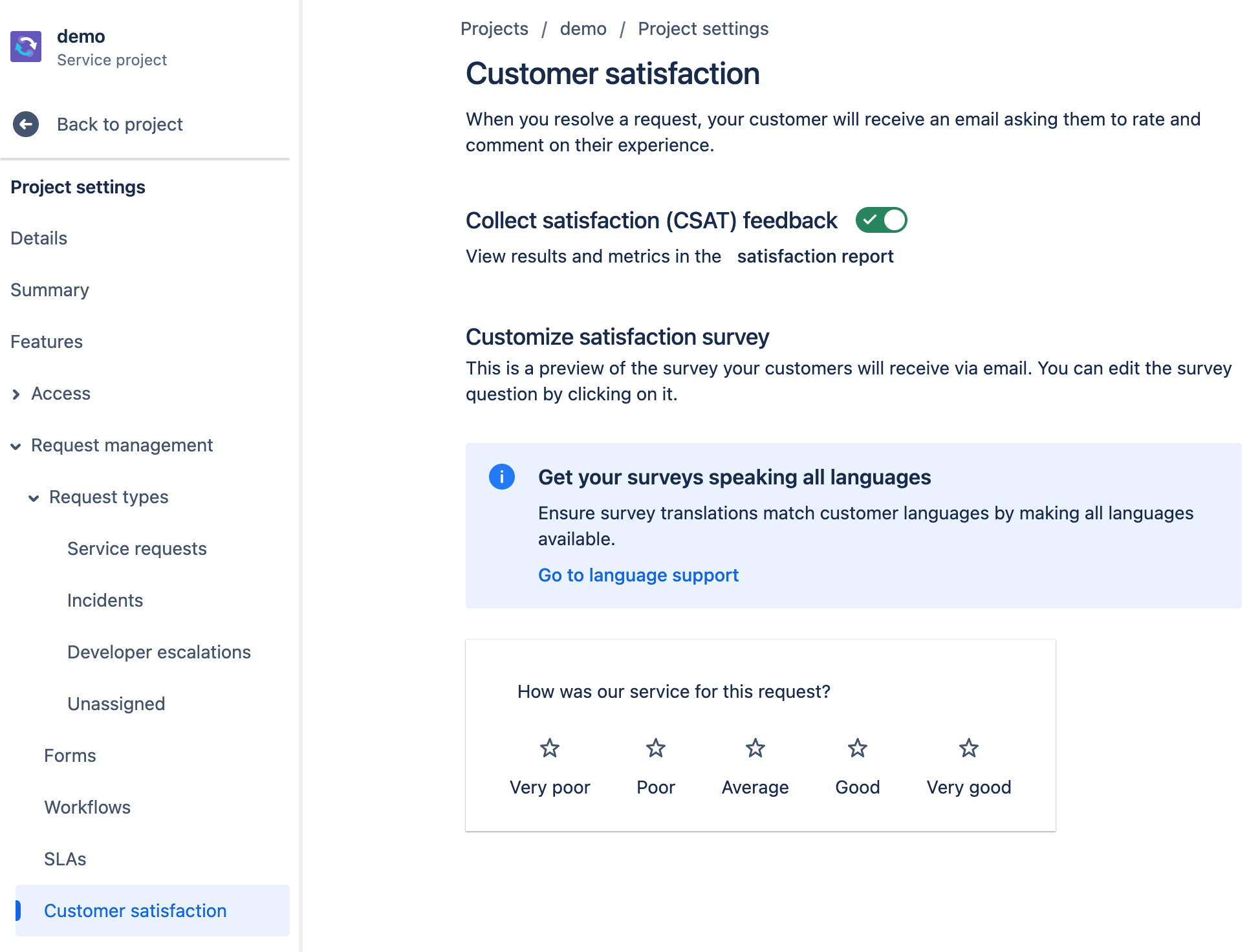 Customer satisfaction