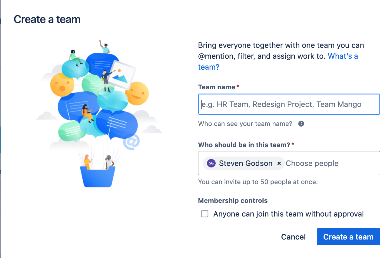 Create a team