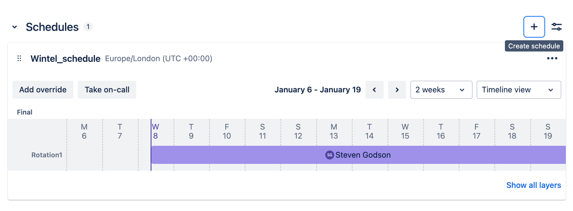 Schedules