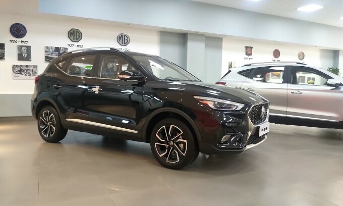 Mẫu MG ZS được bày bán tại đại lý. Ảnh:MG Long Biên