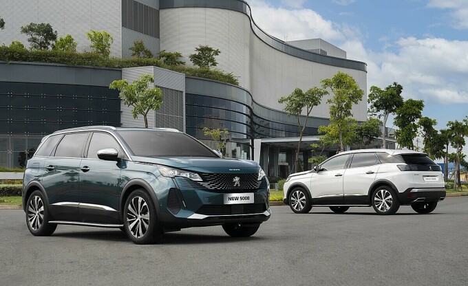 Peugeot 5008 2021 tại trụ sở của hãng ở Quảng Nam. Ảnh: Thaco