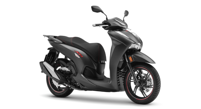 Honda SH350i màu sơn đen mới.